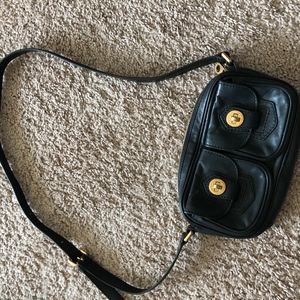 Marc Jacobs Black and Gold Crossbody Bag